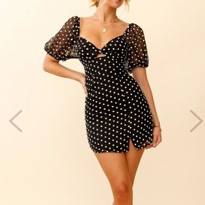 Molli Sheer Puff Sleeve Dress